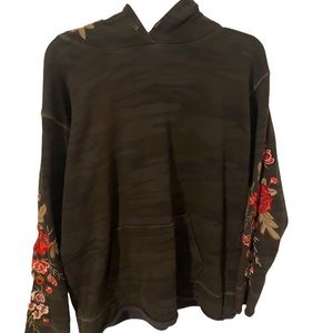 Johnny Was Camo floral hoodie